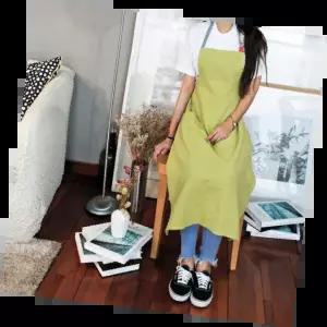 린넨앞치마 주방용 빈티지 스타일 방수 기능 편안한 착용감 요리용 여성 남성용 디자인