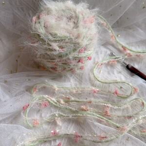 호환상품 50g 다양한 색상의 팬시 얀 혼방 나일론 폴리에스터 소프트 노벨티 텍스처 버블 얀  DIY 스카프