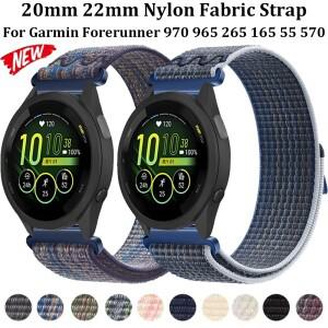 호환상품 20mm 나일론 패브릭 스트랩 가민 호환 포러너 965 265 165 55 970 570 편안한 밴드 액티브 6 5/비