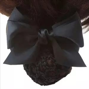 쉬폰 리본 머리망 망핀 승무원 머리망 데일리 간호사 깔끔 직장인 쉬폰 머리망