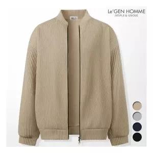 [르젠] 오버핏 골지 더블지퍼 블루종(LNJK1209NN)