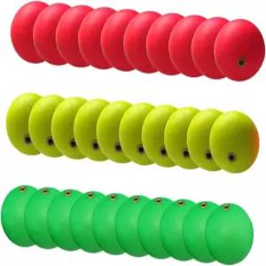 브라이트푸 낚시 보버 플로트 볼 30Pcs 폼 슬립 스트라이크 표시기 담수 및 파티 장식용 고부력 도구