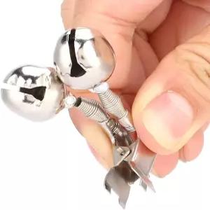 낚싯대용 이중 경고 기능이 있는 DAUREHAFT 스테인리스 스틸 낚시 경보 벨 휴대용 미끼 물림 표시 액세서리