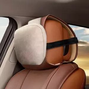차량용 목쿠션 헤드레스트 목베개 스웨이드 쿠션 목받침