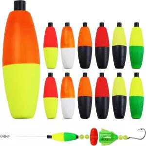 CWSDXM 바이컬러 페그 플로트 1.5 2.5 3 시가 낚시 코르크 밥버 폼 메기 산티 리그 35 팩용 파이프 플러그