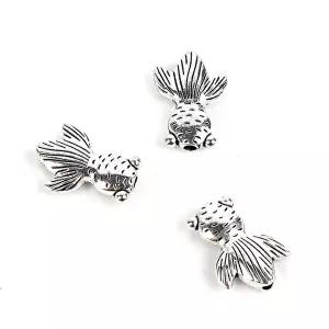 실버 금붕어 목걸이 키링 액세서리 펜던트 부자재-WFIZSZP