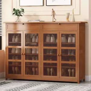 대나무 원목 현관 수납함 좁은공간용 신발장 벤치형