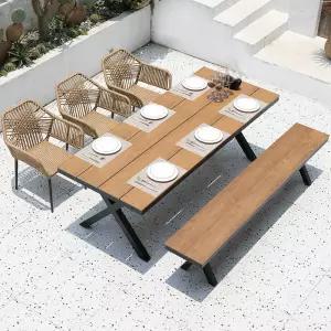 야외 테이블 의자 정원 가든 베란다 파라솔 라탄 포함 3종 의자 세트