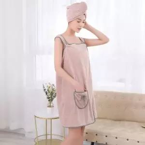 가운 바스드레스 터번 헤어 랩 3초 샤워 타월 샤워수