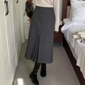 [하프클럽/나야홍]빅사이즈 602 보니모직트임롱스커트 DKDT712