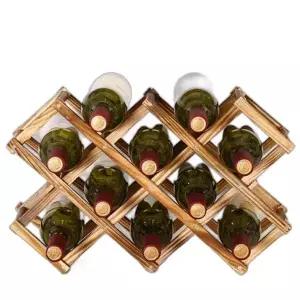 거치대 와인 진열 보관 선반 원목 접이식 10구