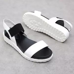 밴딩구조웨지힐 베이직 플랫폼스타일 통굽힐 뮬샌들 여자샌들 굽없는샌들 가보시샌들