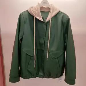 Latium HC06 스판 제니 레더 라이더 탈부착 후드 가죽 벌룬 쟈켓  T2613jk03G