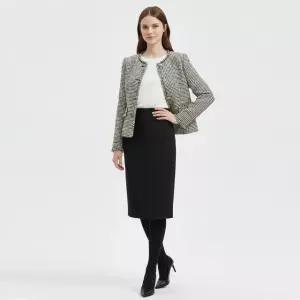 [샵앤] 국산 여성 정장 스판 H라인 뒤트임 스커트 NS-WSK-21054