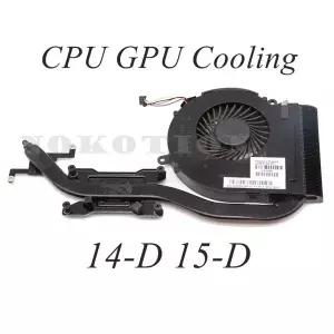 HP호환 Pavilion 14 -D 15-D PC CPU GPU 방열판 팬용 노트북 CPU 냉각 팬 라디에이터 747267-001