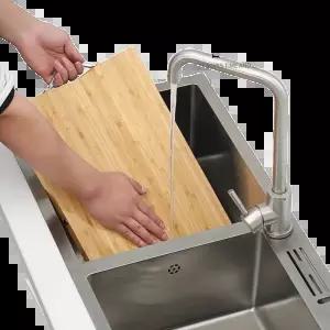 무접착 통대나무 도마 위생 물세척 대형 손잡이형