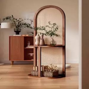 대형 라탄 칸막이 사무실 공간 파티션 갤러리 대나무 분리 상업용