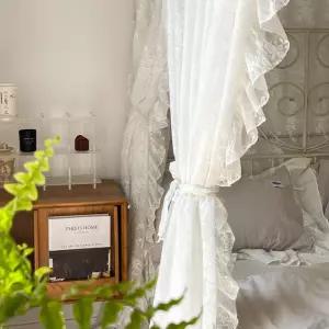 레이스 침대캐노피 모기장 가정용 U형 침대 8m 레일 커튼