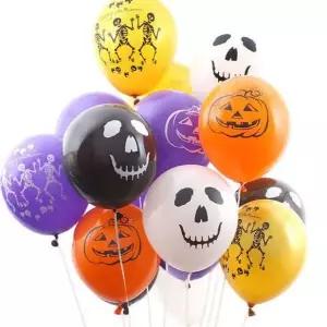 할로윈 장식 파티 용품 해골 유령 할로윈데이 풍선 6개