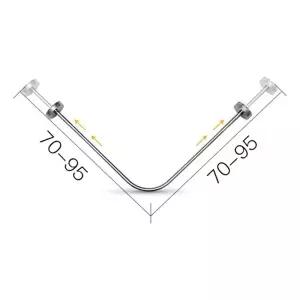 무타공 코너 샤워커튼봉 ㄱ자 길이조절 화장실 용품