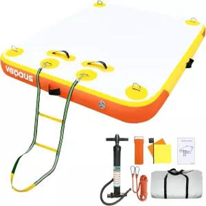 풀 레이크 비치 오션 낚시 릴랙싱을 위한 바파우스 인플레이팅 플로팅 도크 에어 플랫폼