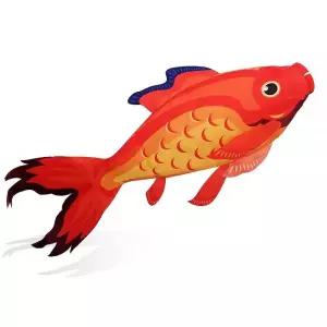 Madrona Brands 작은 열대어 윈드삭 | 내구성 있는 야외 걸이 장식 | 데크, 보트, 부두, 파티오 | 76.2cm(3