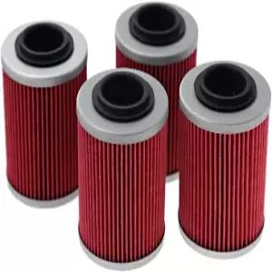 KN152 HF152 오일 필터 4개 팩 (Can-Am Bombardier Outlander 330 400 450 500 570 650 800 850 1000용