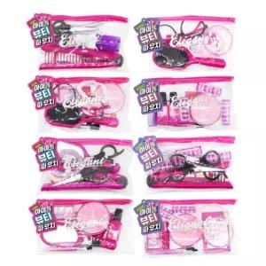 (1타 8개입) 아이돌 뷰티 파우치/놀이/여아/선물/유아/메이크업/화장/여자/아이/장난감/미용실/소꼽/어린이