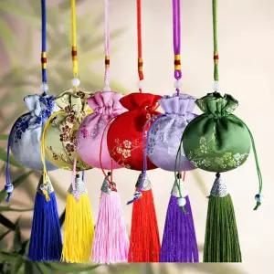 향낭 매화 꽃분홍색 노리개 복주머니 소품주머니 향낭 복주머니