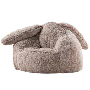 Achicsofar 빈백 의자 거대한 플러피 플러시 소파, 필러 인조 모피 토끼 모양 의자, 편안한 엑센트 바닥 침실, 거실, 기숙사