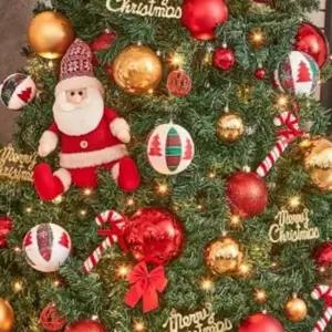 성탄절 크리스마스 트리 장식 오너먼트 트리 장식 세트 대형 레드 성탄절
