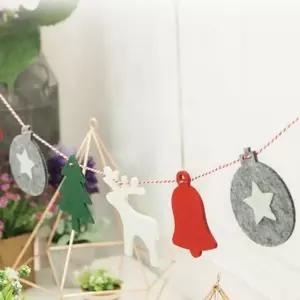 펠트 크리스마스 트리 장식 리스 크리스마스 장식 오너먼트 벽장식 펠트