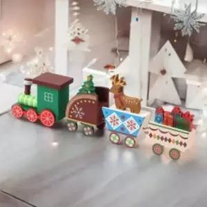 원목 크리스마스 장식 소품 루돌프 크리스마스 기차 장식 미니 트리 원목