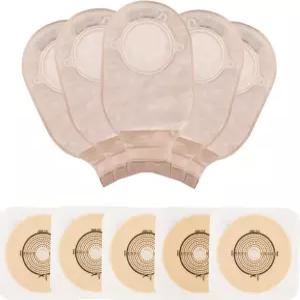 21개의 PCS 대장내시경 가방 장루 용품 잠금 장치가 있는 배수 가능한 주머니 관리용 컷-투-핏(15개의