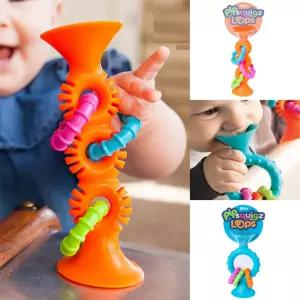 스퀴즈 핍스퀴즈룹스 치발기 실리콘 아기딸랑이 치아발육 이앓이완화 고리장난감 유아용