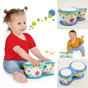 할릴릿 베이비봉고 양손 드럼 두드리기 아기북 악기놀이 음악연주 유아 어린이 MT816