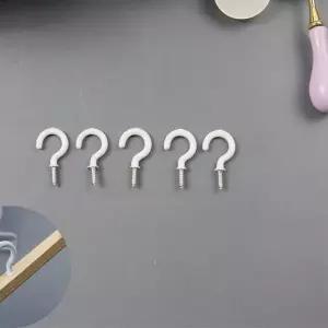 스크류타입 벽 천장 모빌 고정 후크 고리 흰색6P (KYR-WD2CA2B)