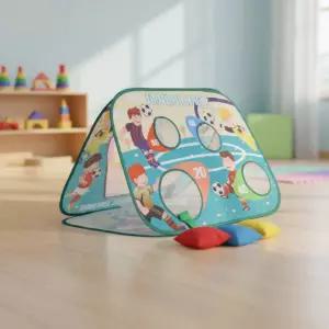 캐스B 접이식 축구골대 3in1 휴대용 공놀이 스포츠 골대 대근육발달 축구공 유아 던지기