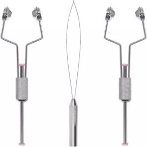 XFISHMAN 플라이 타이잉-보빈 홀더 2팩 낚시 세라믹 보빈과 보빈 스레드 타이잉 도구 세트