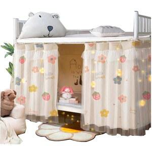 나바오 2 패널, 바텀 이층 침대 커튼 천 통기성 캐노피 학생 쉐이딩 네트 싱글 침대용