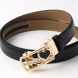 [골드스마일]자동버클 정장벨트 버클 허리띠 벨트 (하트블랙) DP74694