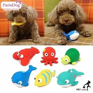 고품질 패리스독 오션 애니멀 라텍스토이 (해양동물) (랜덤1개) 애견훈련 애견 애견용품 애완용품 WFIYT8K