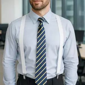 [골드스마일]bns 컬러 정장 멜빵 서스펜더 화이트 바지 멜빵끈