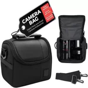어깨끈이 달린 eCostConnection 소형 패딩 카메라 가방 - 컴팩트 DSLR 및 미러리스 휴대용 케이스 경량