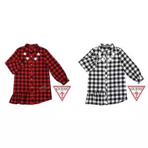 매장정품 GUESS 게스 셔츠형 원피스 (G76KAO010) 1004125