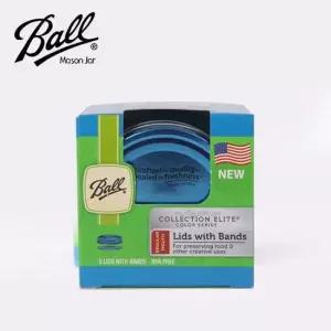 볼 메이슨 블루 레귤러 뚜껑 밴드 6p세트 볼메이슨 밀폐유리병 볼메이슨자 손잡이유리병