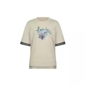 [올포유] [모델착장] 여성 프린팅 소매 포인트 반팔 티셔츠 ALTRM3231-509