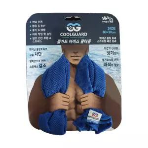 나노가드 아이스 쿨타올 스카프 스포츠 쿨링타올 블루 100개