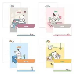 캐릭터 혼합 20개 편지봉투 포트 세트 몽 편지지