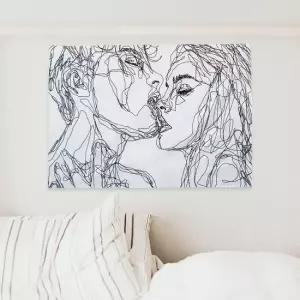 대형 패브릭 포스터 커플 S 벽장식 인테리어장식 가림천 테피스트리 인테리어액자